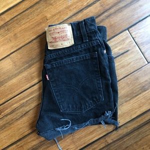 Black Levi jean shorts